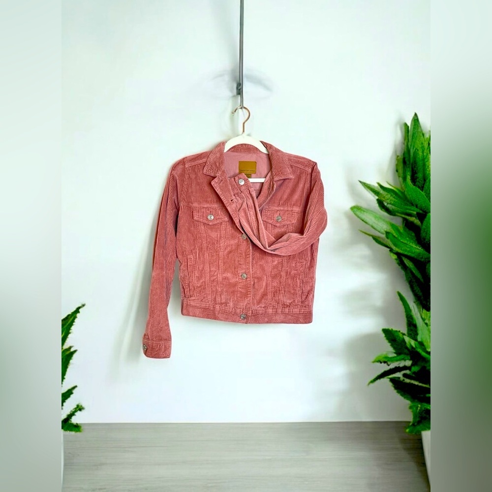 AE Outfitters | Dusty Rose Corduroy Jean Jacket | Sz Xs